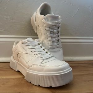 Chunky white sneakers